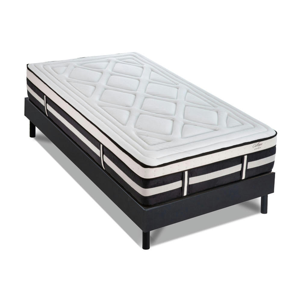 CALLIOPE - Ensemble Matelas à Mémoire de forme h28cm et sommier bois 90x190