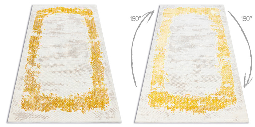 Dywan CORE 004A Ramka, Przecierany - Strukturalny, dwa poziomy 80x150 cm