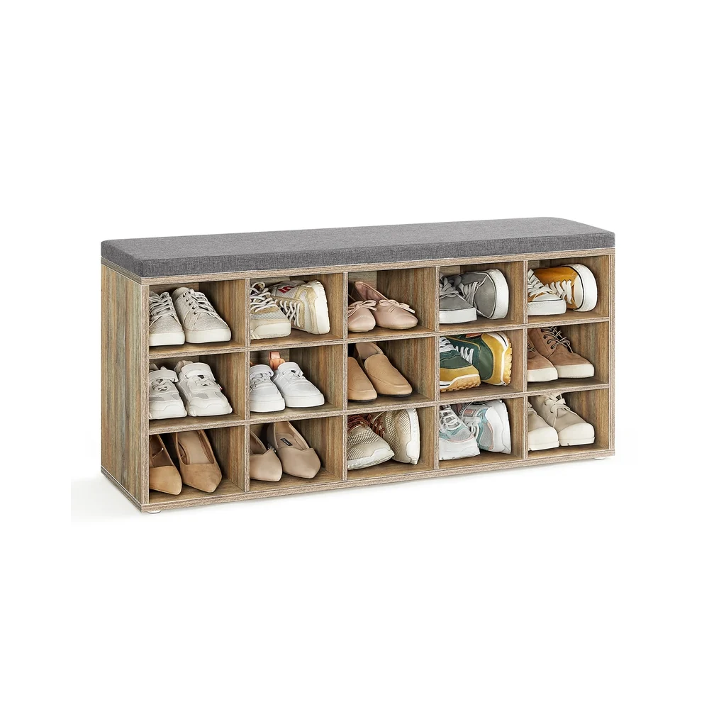Banc à chaussures 15 compartiments