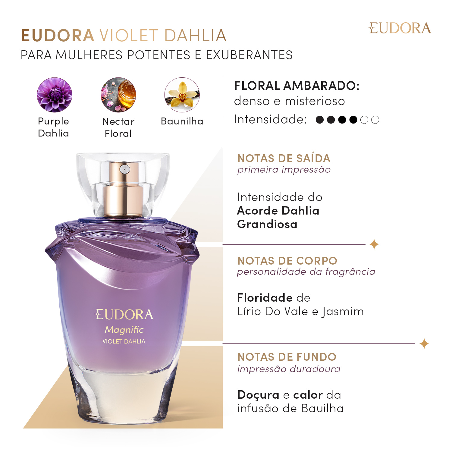 Magnific Violet Dahlia Desodorante Colônia 75ml