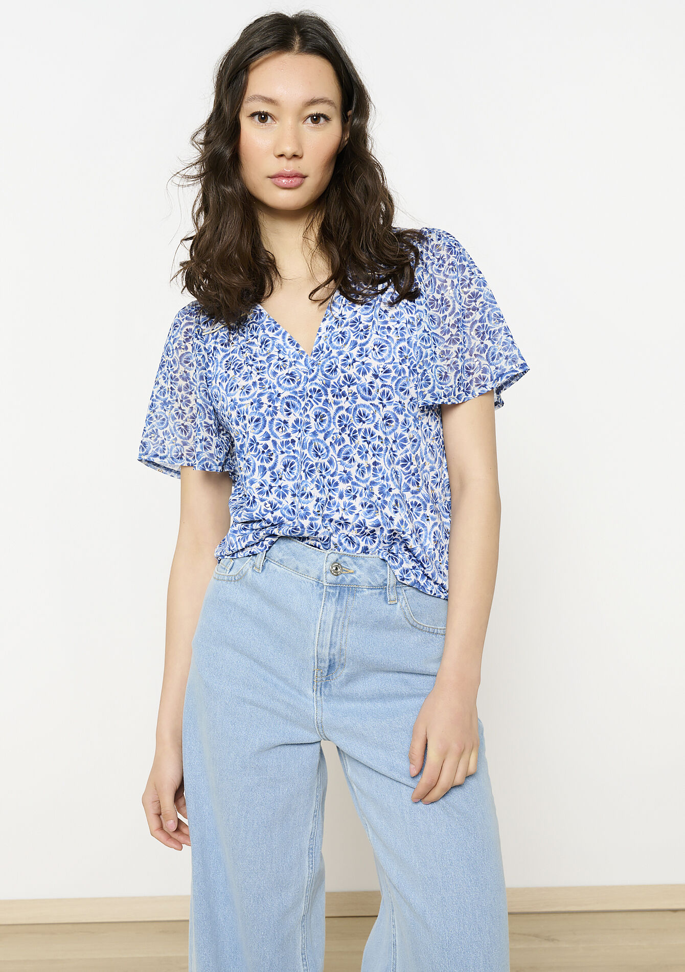 T-shirt met paisley print