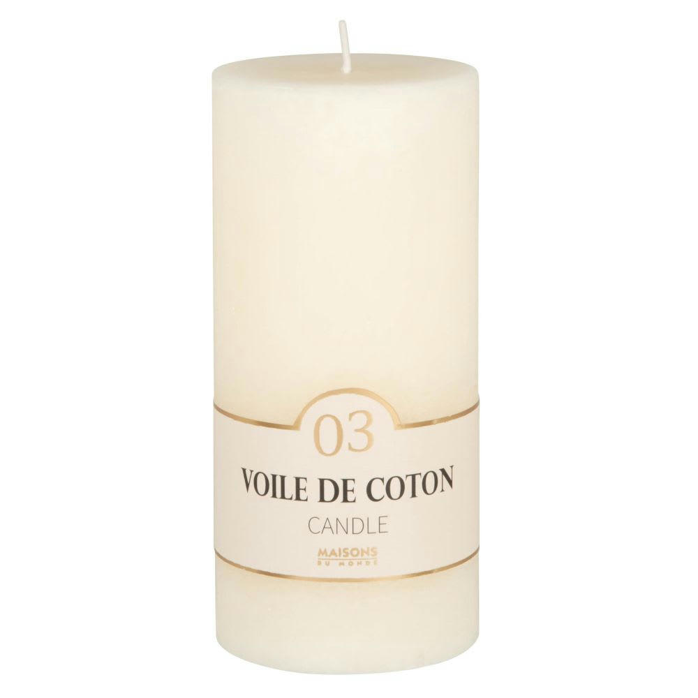 COLORAMA - Bougie parfumée blanche H15, 490g