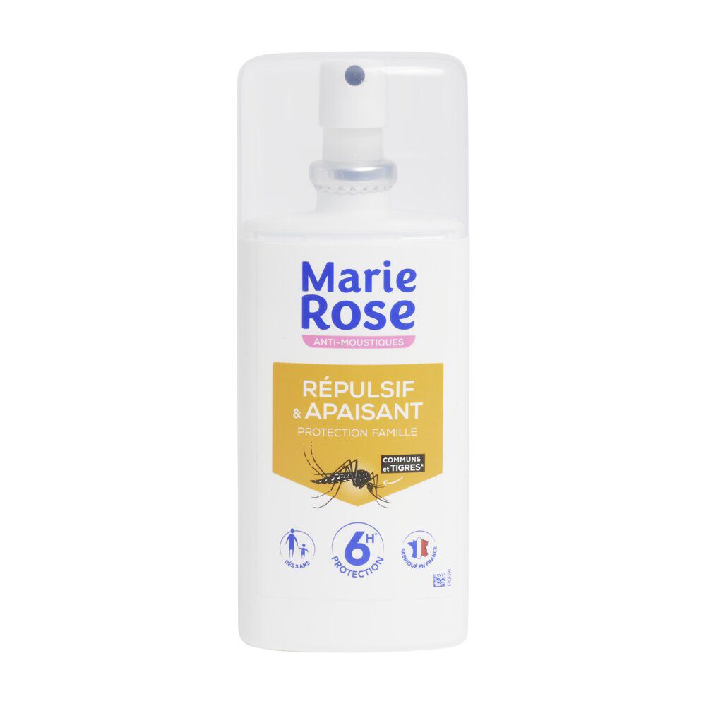 Spray anti-moustiques répulsif et apaisant Marie Rose 6H de protection 100ml