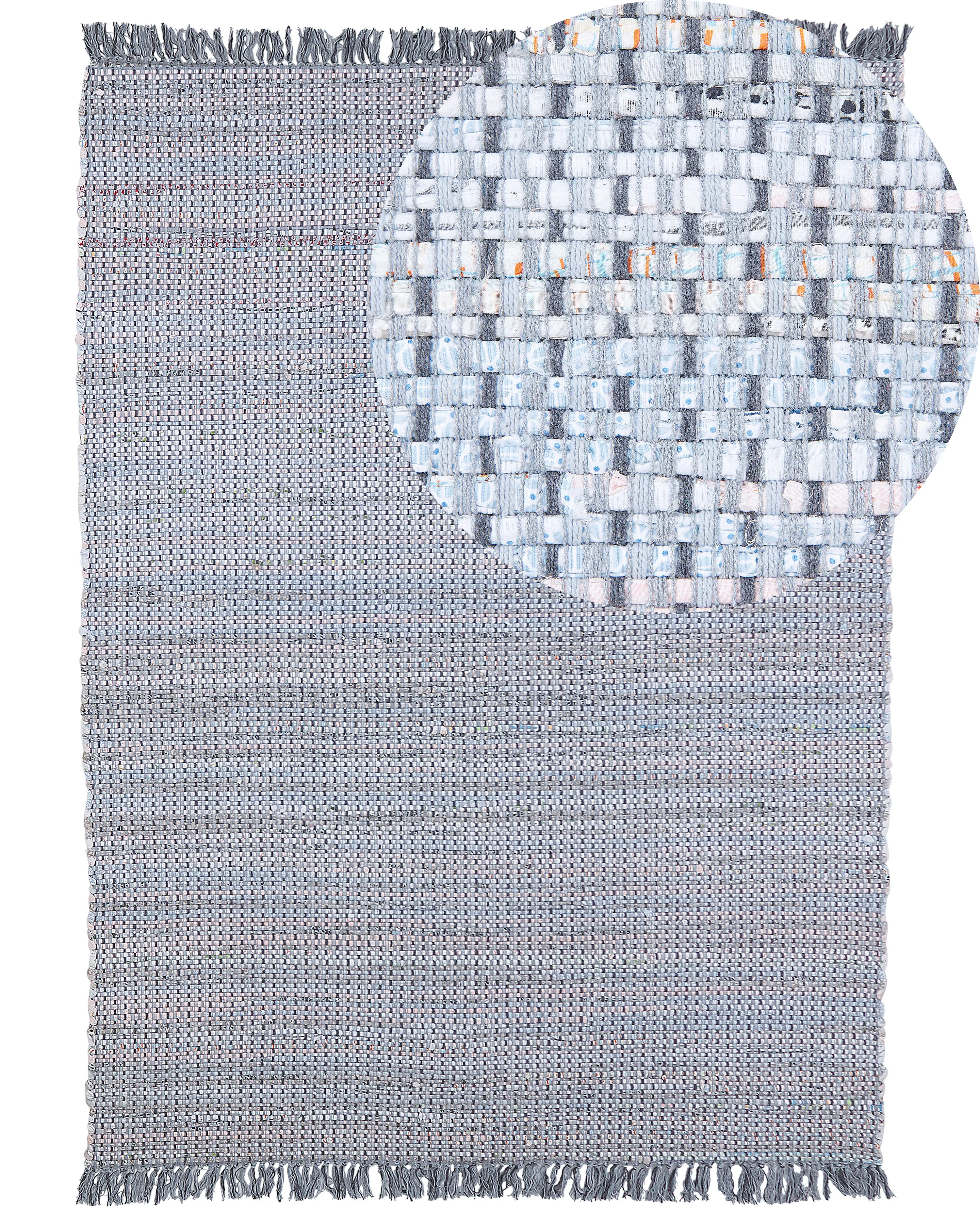 Rug BESNI Grey 140 x 200 cm Cotton