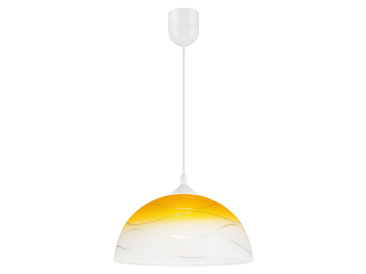 Lampa wiszącaSfera szklana żółta