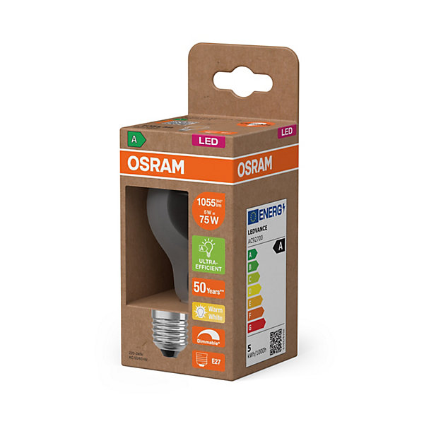 OSRAM Ampoule LEDforme classique A75 Filament 5W E27 transparente