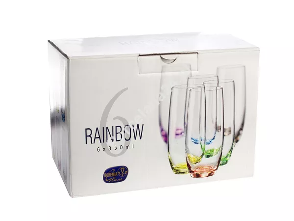 Kpl. szklanek long 350ml (6szt) Bohemia - RAINBOW 4SB.RA.793005