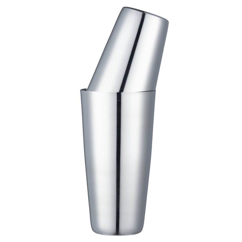 Shaker à cocktail 2 gobelets acier gris Ø10xH18cm
