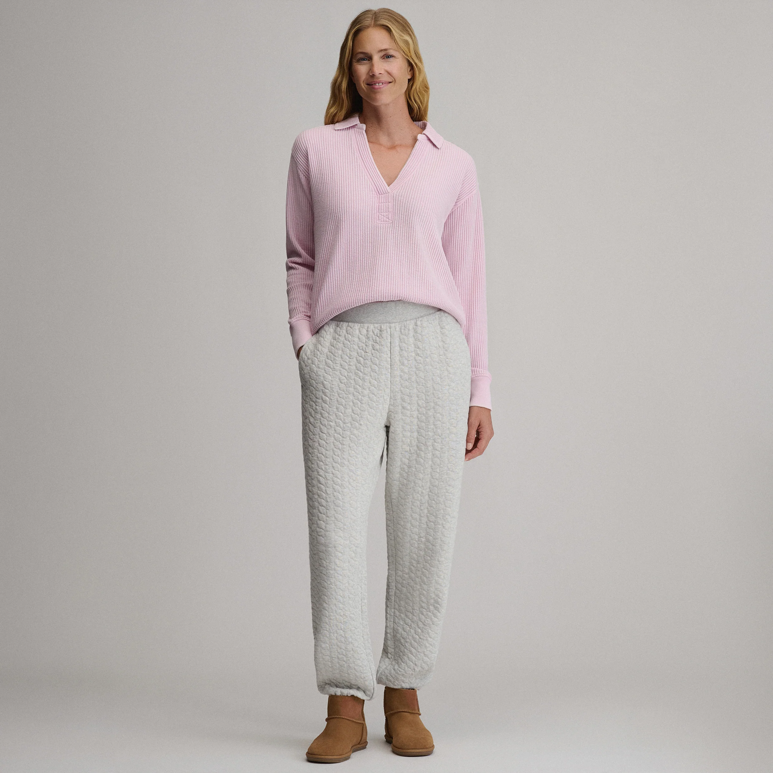 Women's Lounge V-Neck Thermal Crew