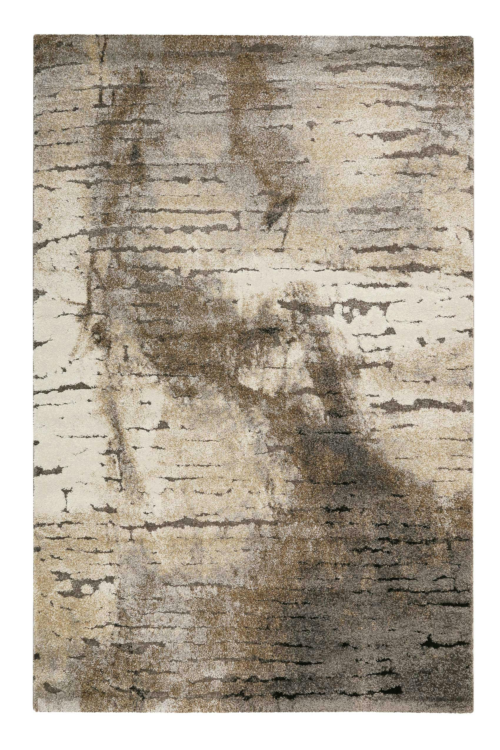 TIMBER - Tapis motif effet mur béton pour salon, chambre gris/brun  200x133