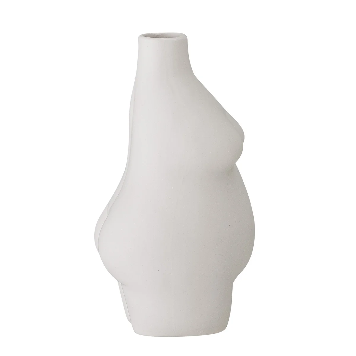 Bloomingville - Elora Vase, H 18 cm, weiß