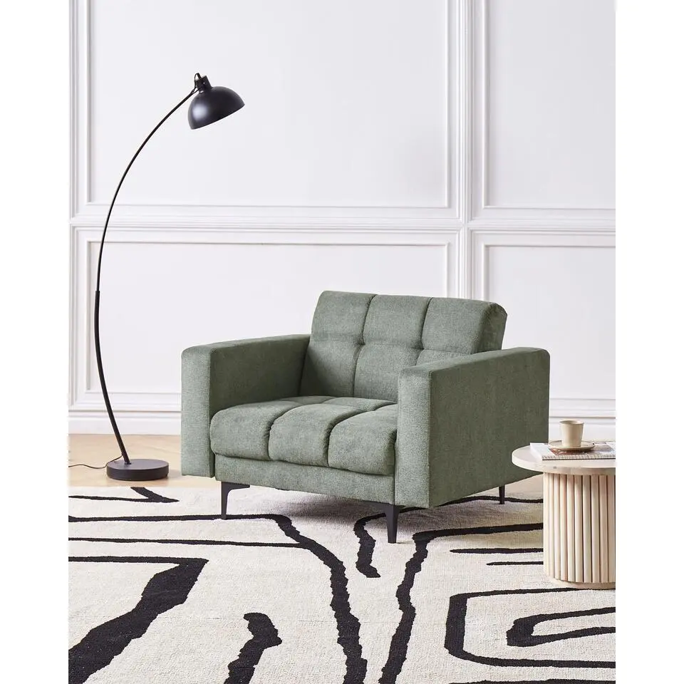 ALNES - Fauteuil - Donkergroen - Stof