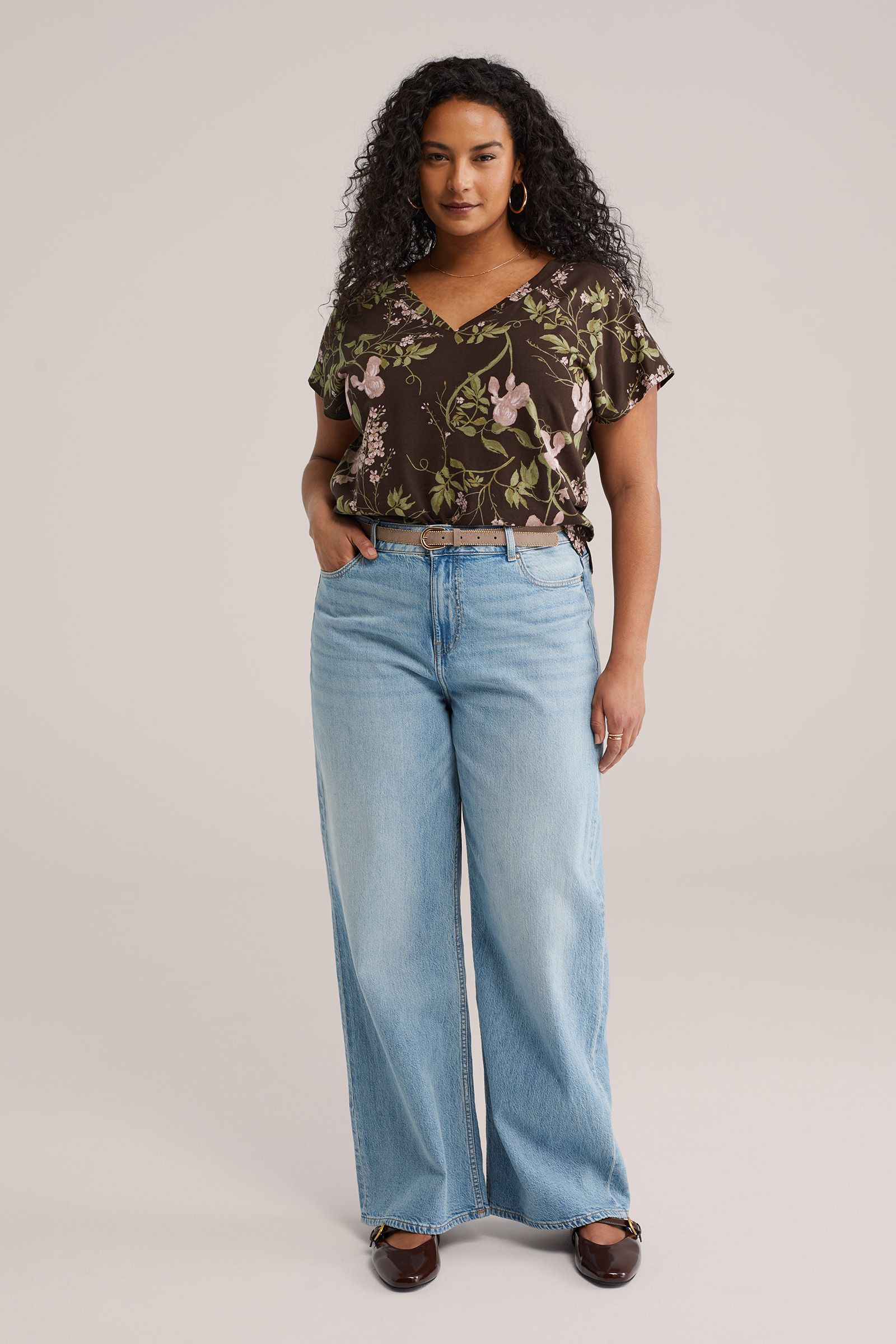 Dames Jersey T-shirt met print - Curve