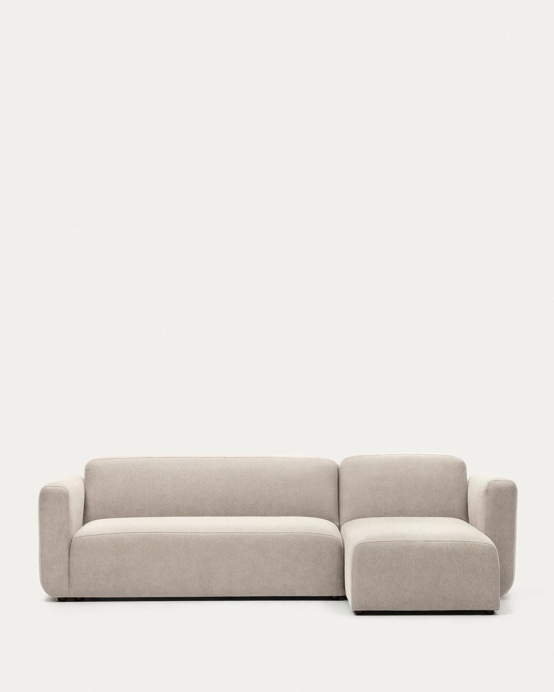 Neom 3 seater modular sofa, right/left chaise longue in beige, 263 cm FSC Mix Credit