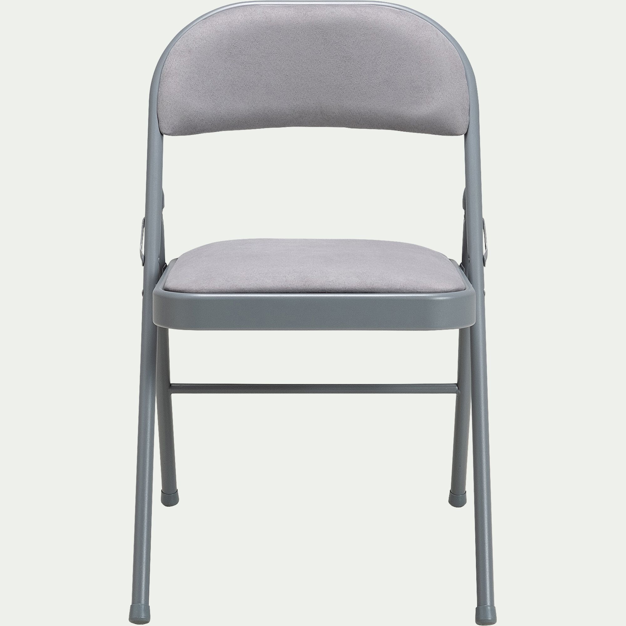 CASTA - Chaise pliante en métal et tissu - gris restanque