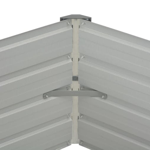 NNEVL Raised Garden Bed Anthracite 129x129x45 cm Galvanised Steel