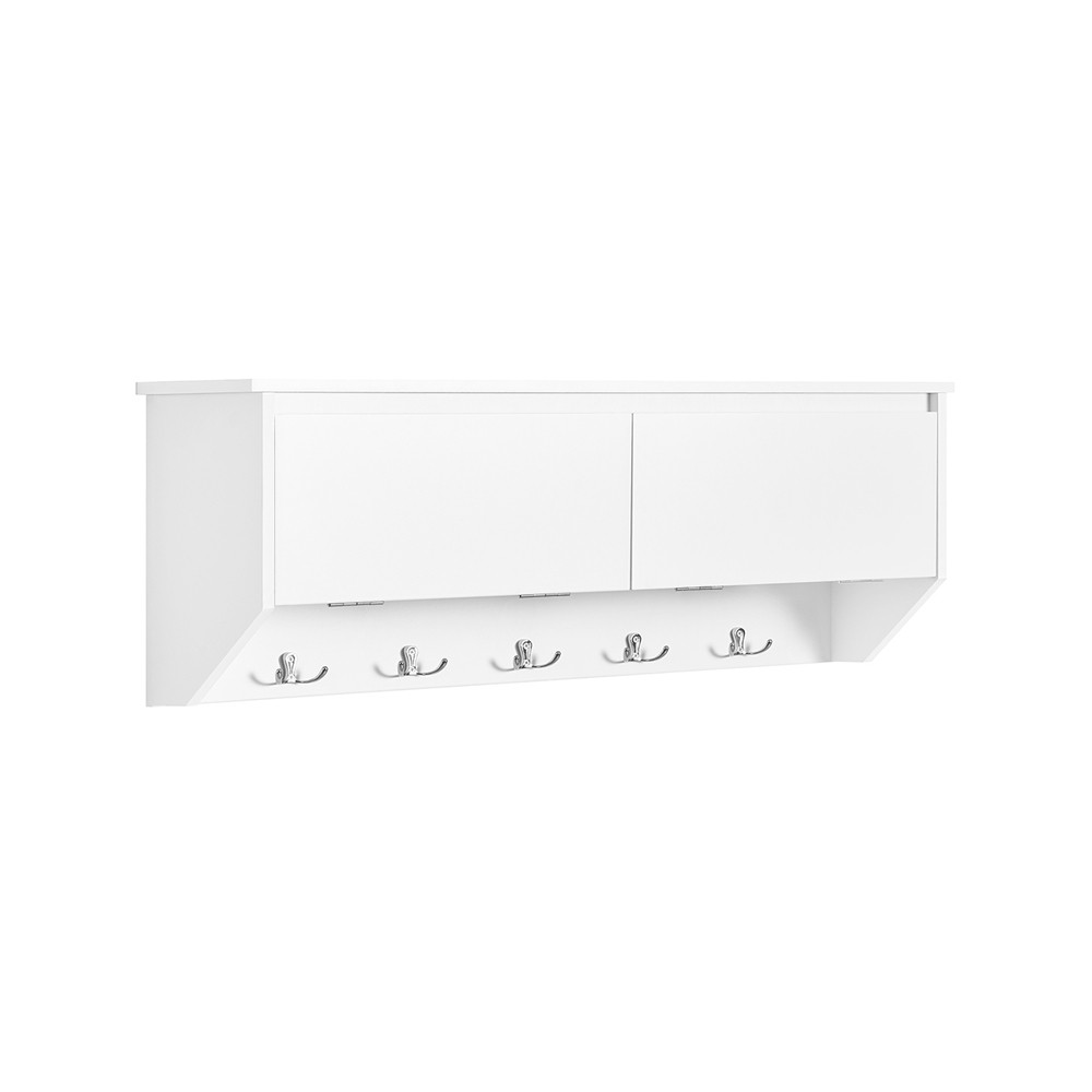 SoBuy Wieszak ścienny z półką Biały 80x20x30cm Nowoczesny FHK24-W