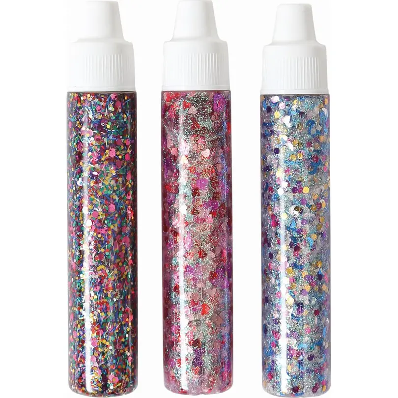 Bastelset 3er-Set Pailletten Glue Set