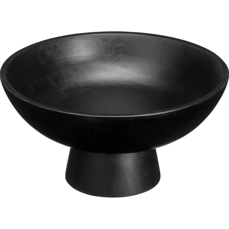 Kwantum Schalen | Schalen | Schaal Op Voet Hout  Zwart