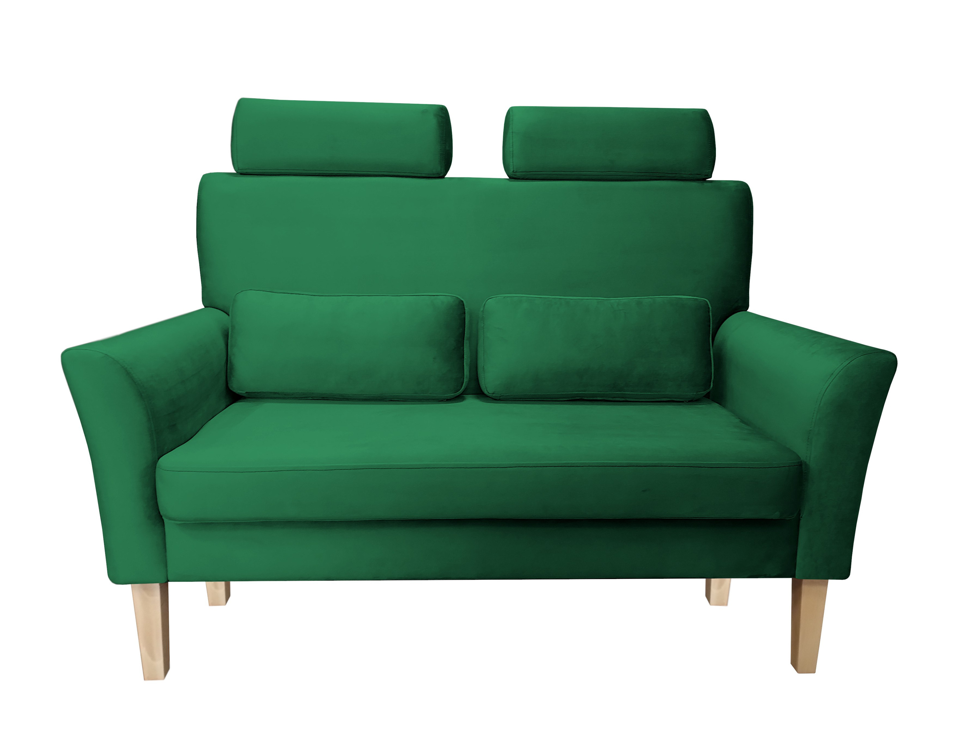 Sofa DENVER tkanina Welur noga drewniana