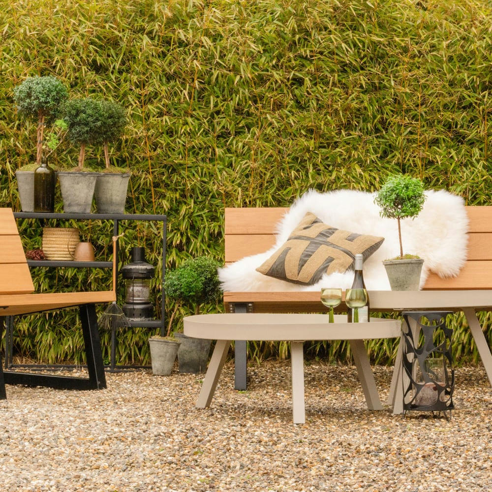 SUNNY - Table d'appoint en métal D60cm beige