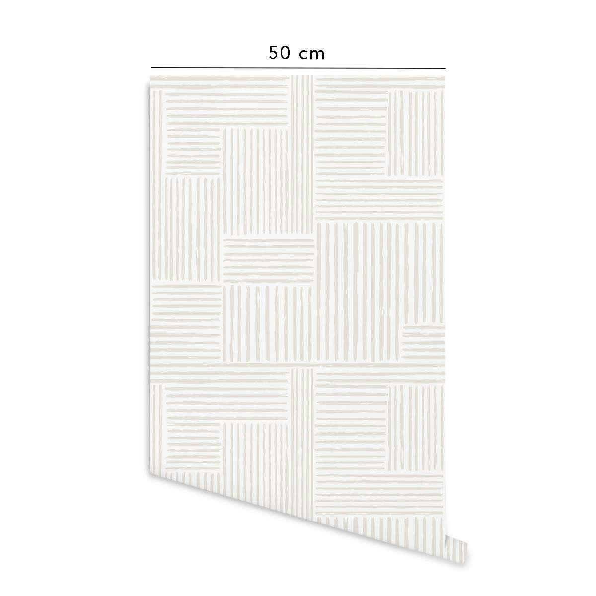 HARMONY - Papier peint vinyle adhésif harmonie ivoire 50x300 cm