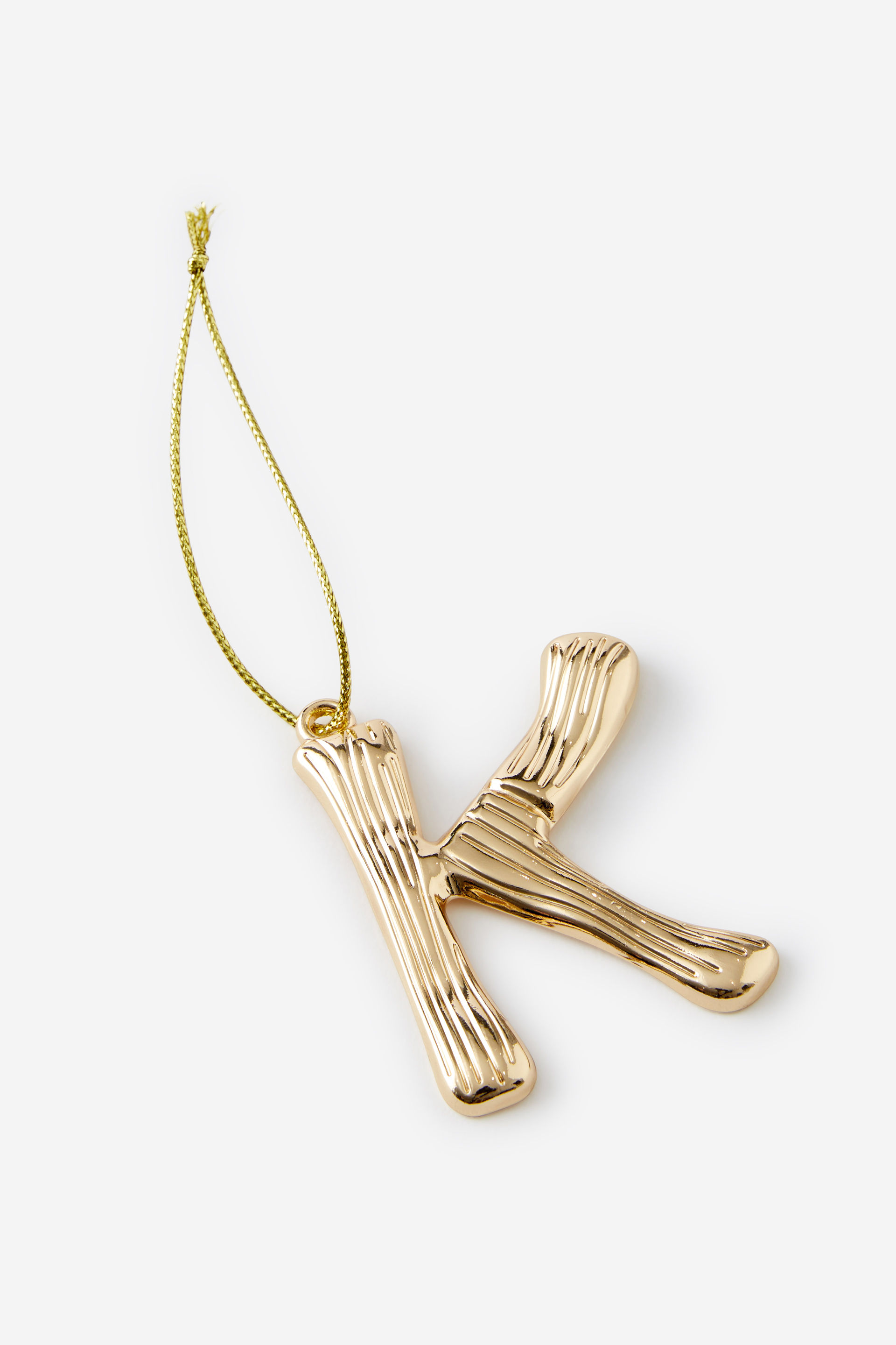 Metal Alphabet Christmas Ornament