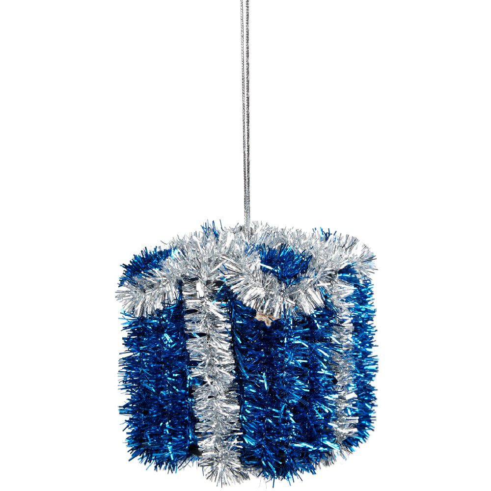 Suspension forme paquet cadeau décor guirlande