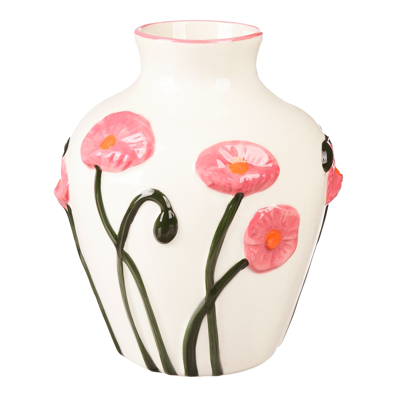 Vase Mohnblume Rosa, ⌀ 17 cm, H 235 mm