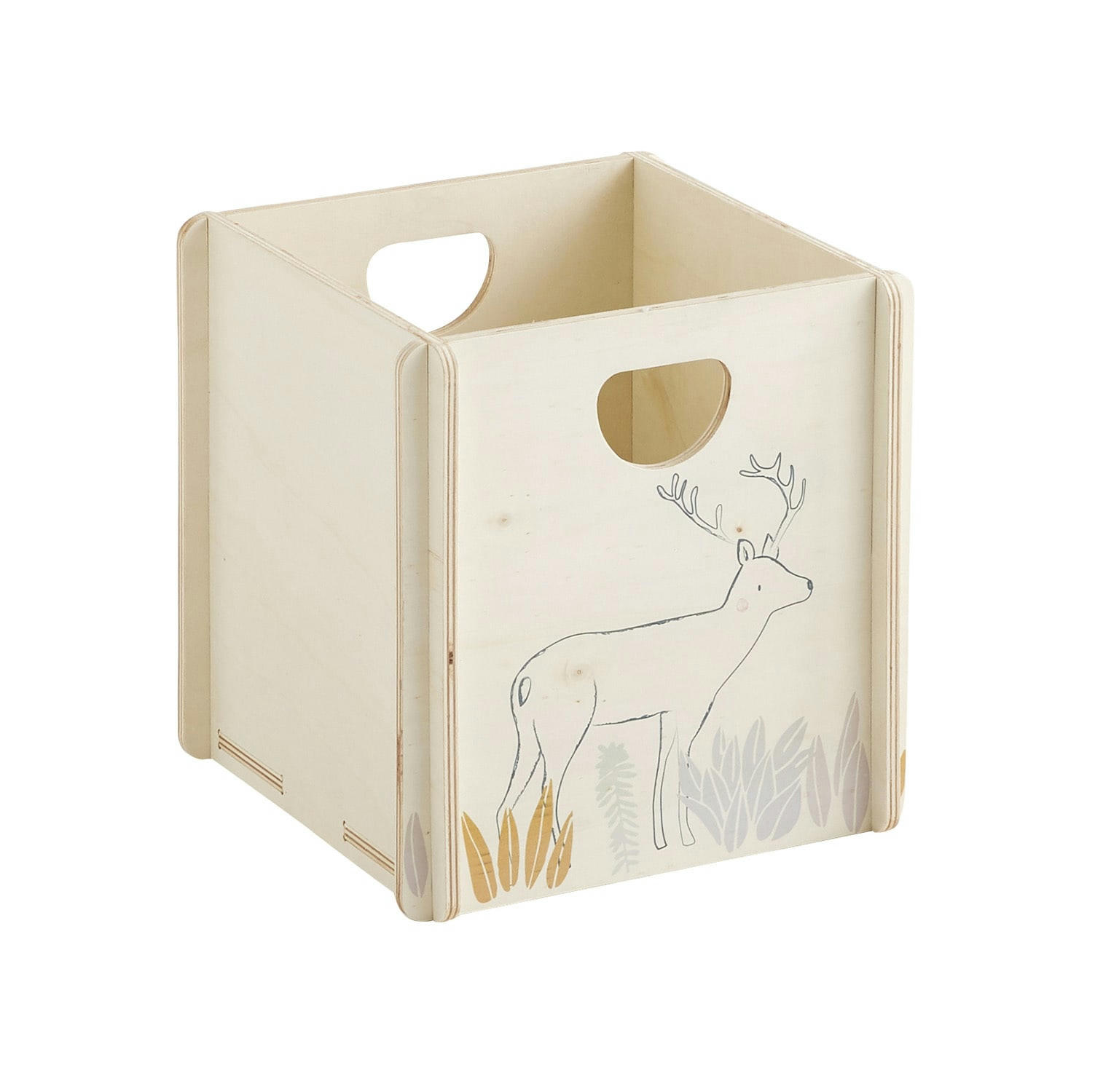 SANS CLOU NI VIS - Boîte de rangement en bois sans clous ni vis 31x31x31cm