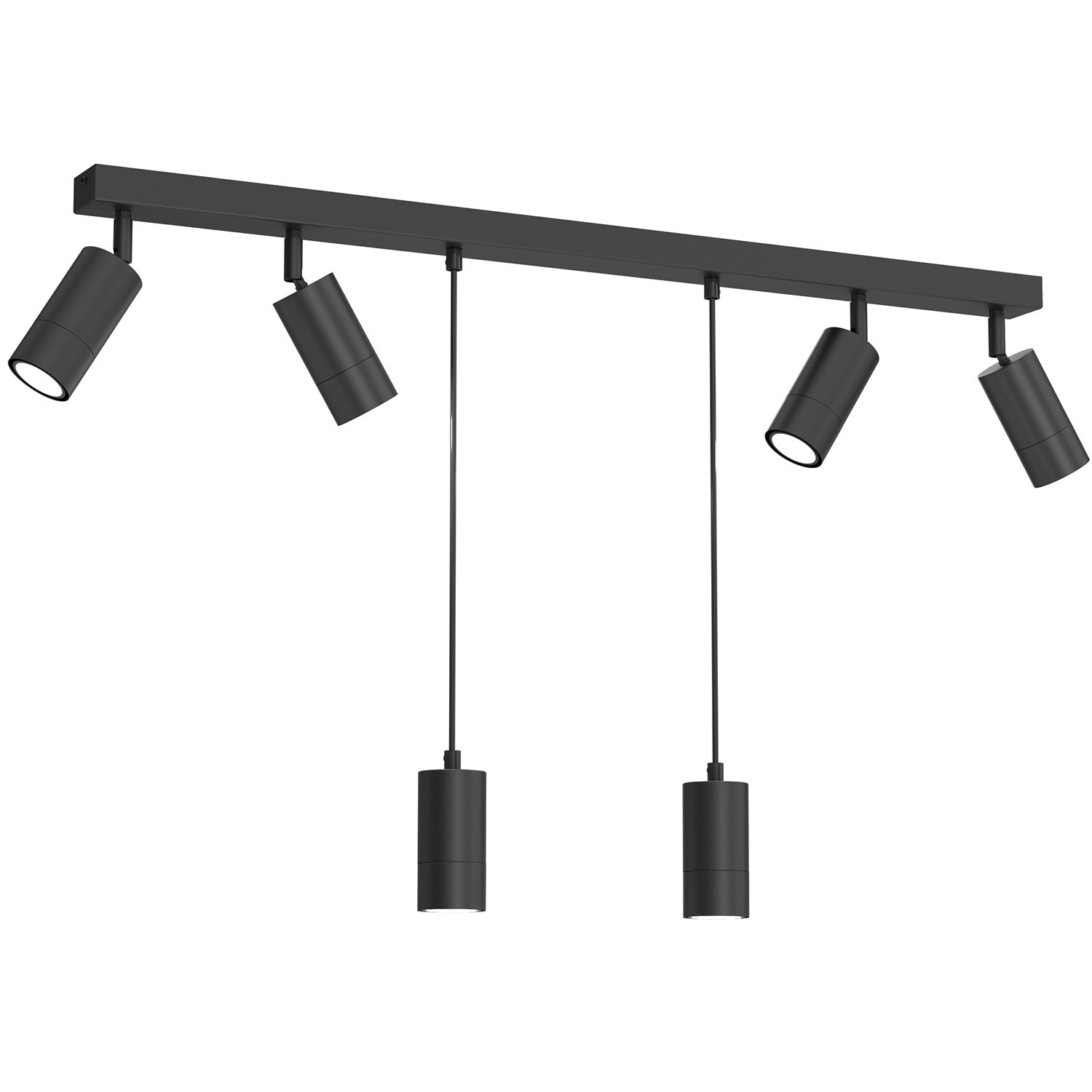 Lampa wisząca czarny mat Link 6xGU10x8W wym: 110x90x6 cm Luminex