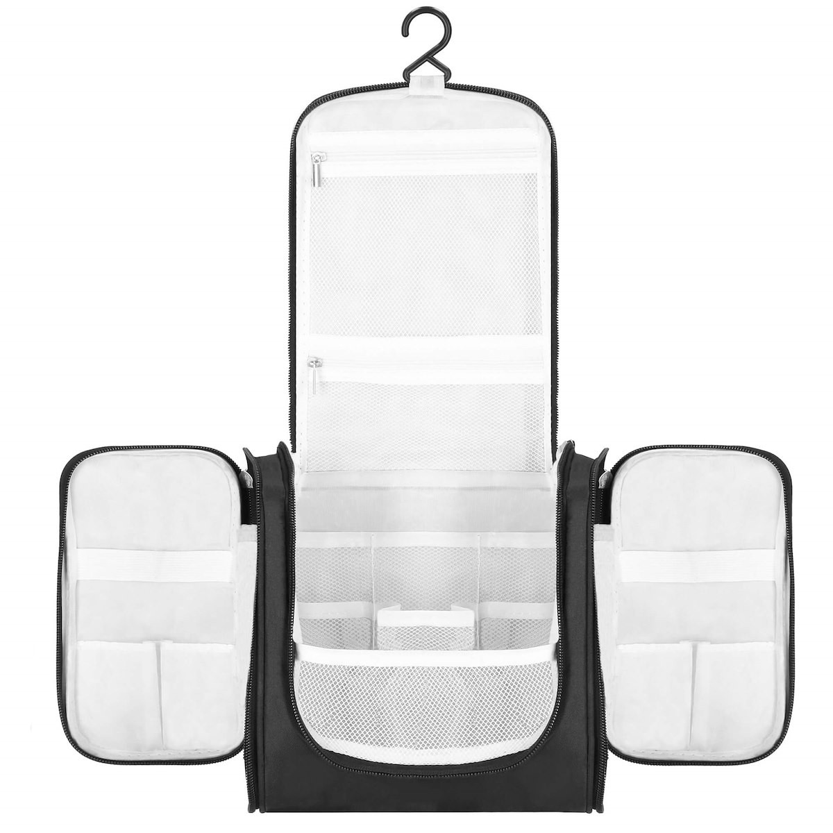 Kosmetyczka organizer podróżny 24x21x10cm 13 przegród czarny