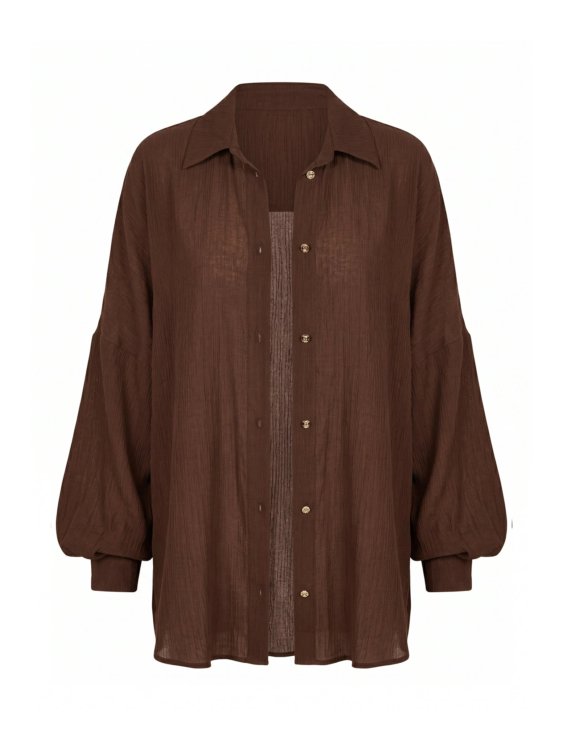 Maldives Shirt - Espresso Crinkle