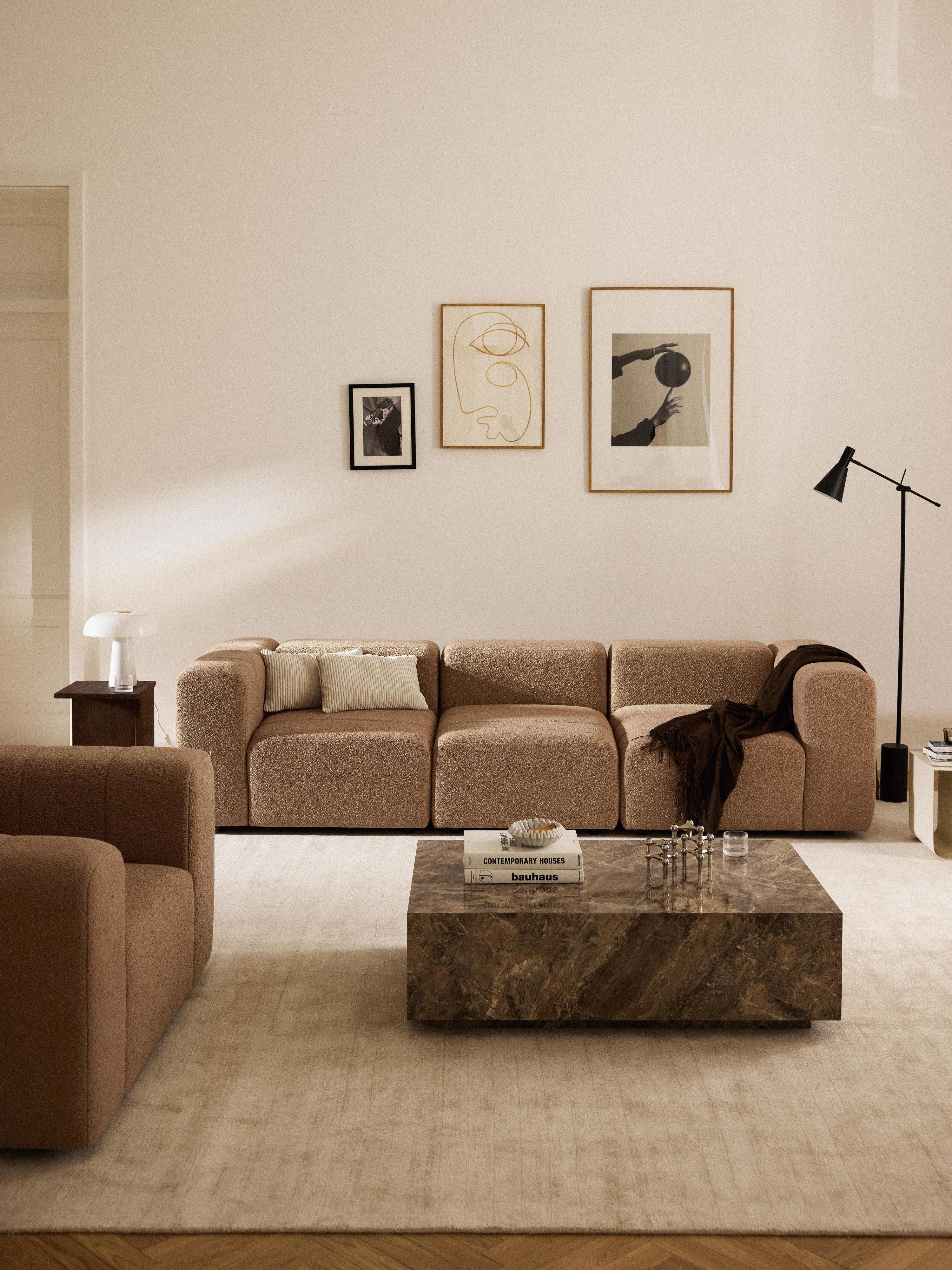 Modulares Bouclé-Sofa Lena (4-Sitzer)