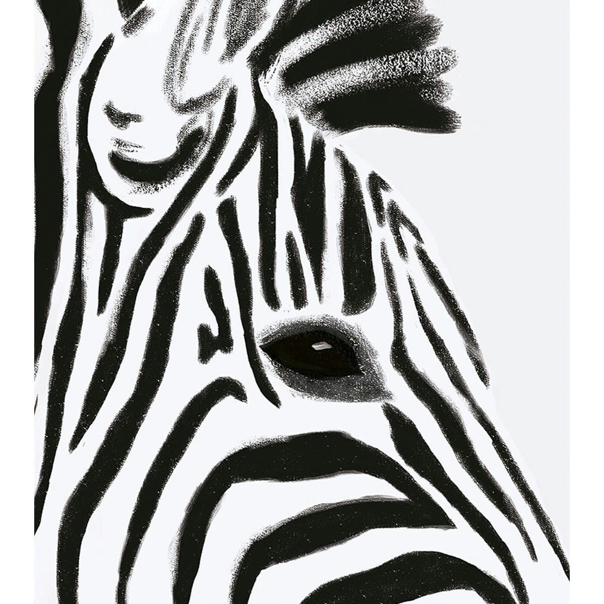 SERENGETI - Affiche zèbre en Papier Noir