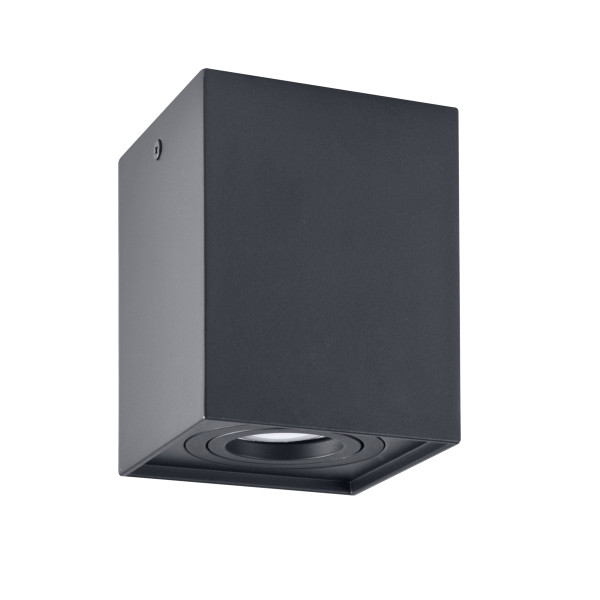 Spot kwadratowy czarny HADAR1xGU10x10W wym:12,5x9,6x9,6cm IP20 Polux