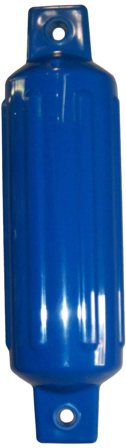 Dock Edge Vinyl Ribbed Twin Eyes Boat Fender Inflatable, Assorted Colours, 6.5-in x 23-in