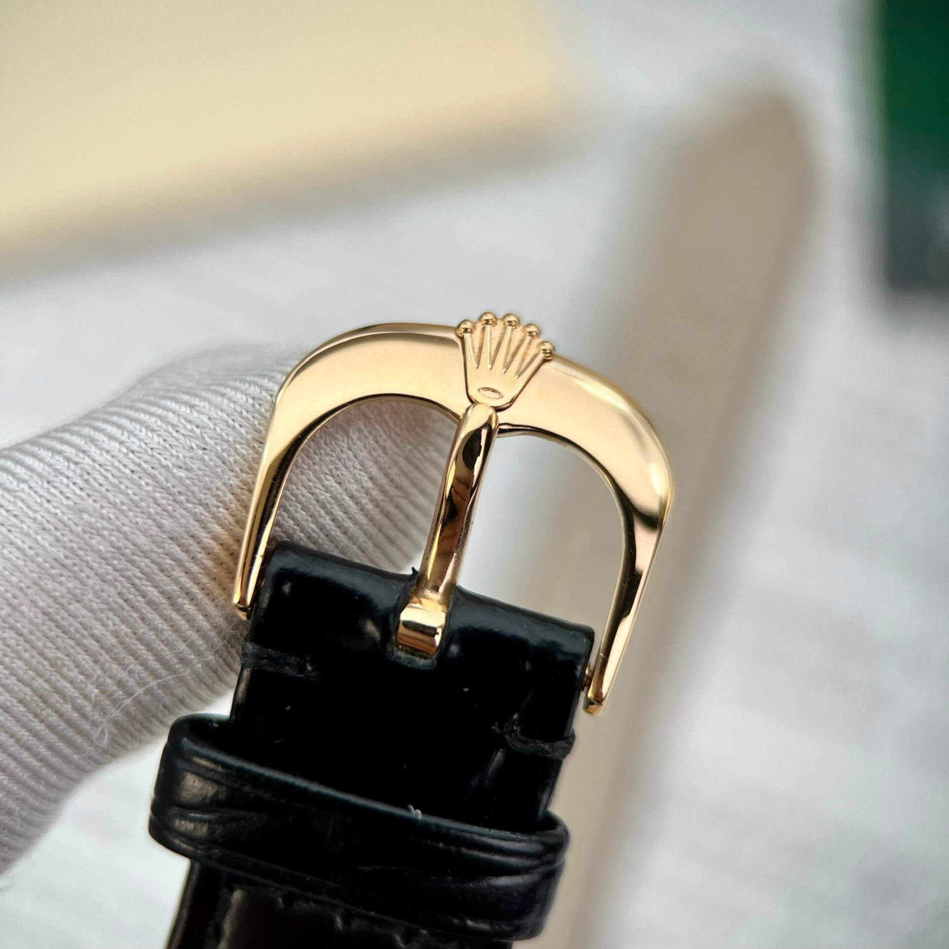 Rolex Cellini 50515 RG Plated White Dial 39mm Leather Super Clone