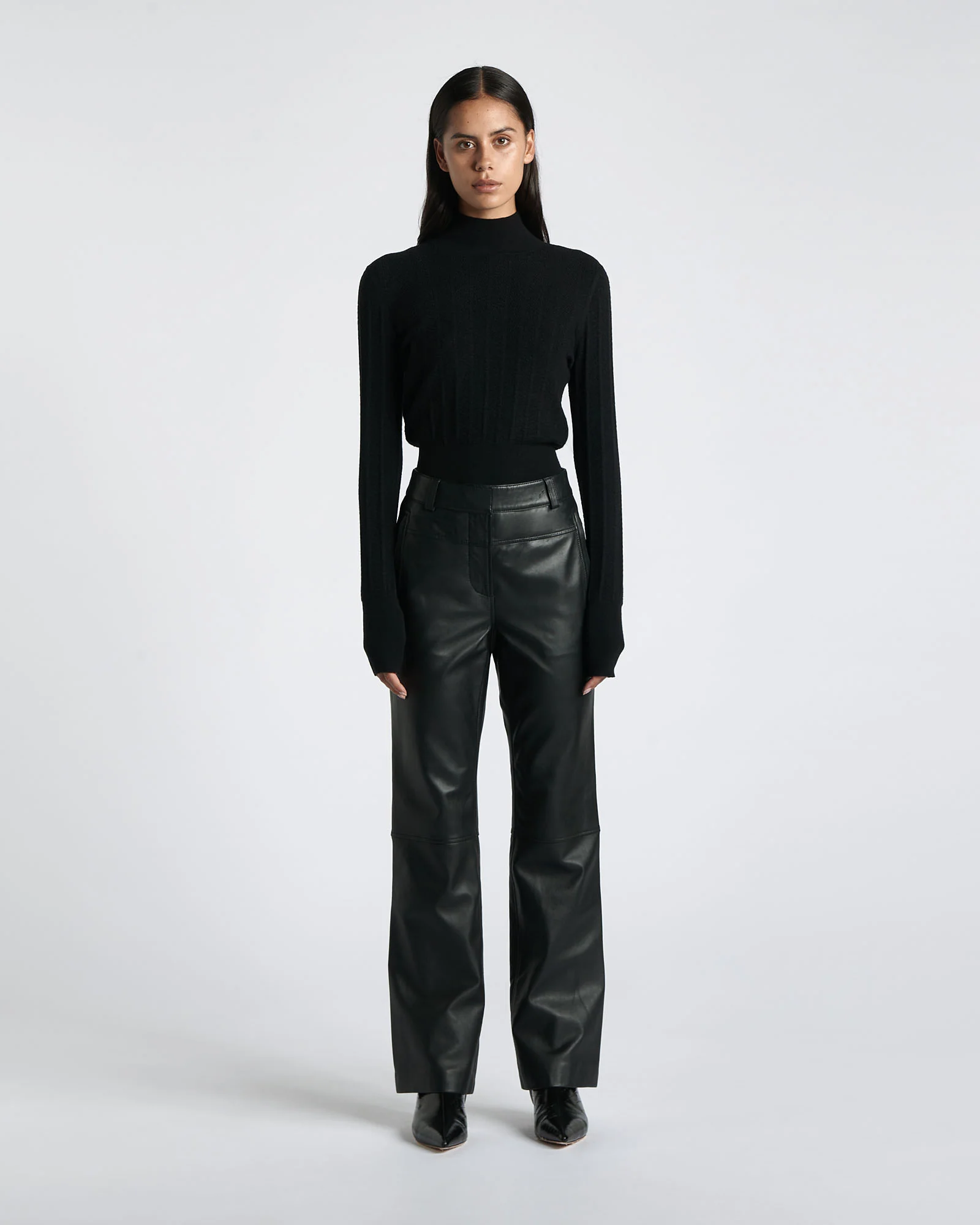 Boot Leg Leather Pant