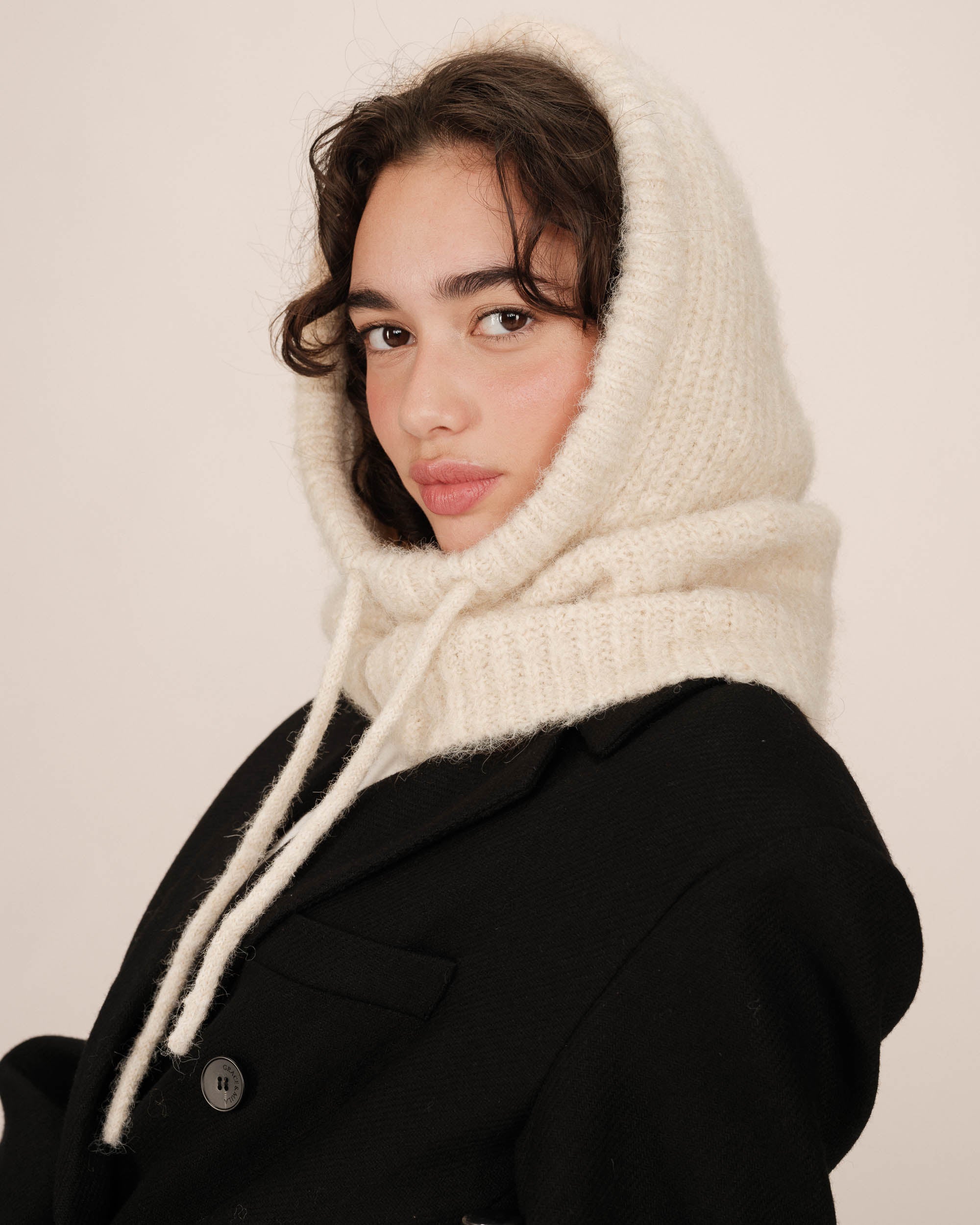 Cagoule en maille vanille Samourai