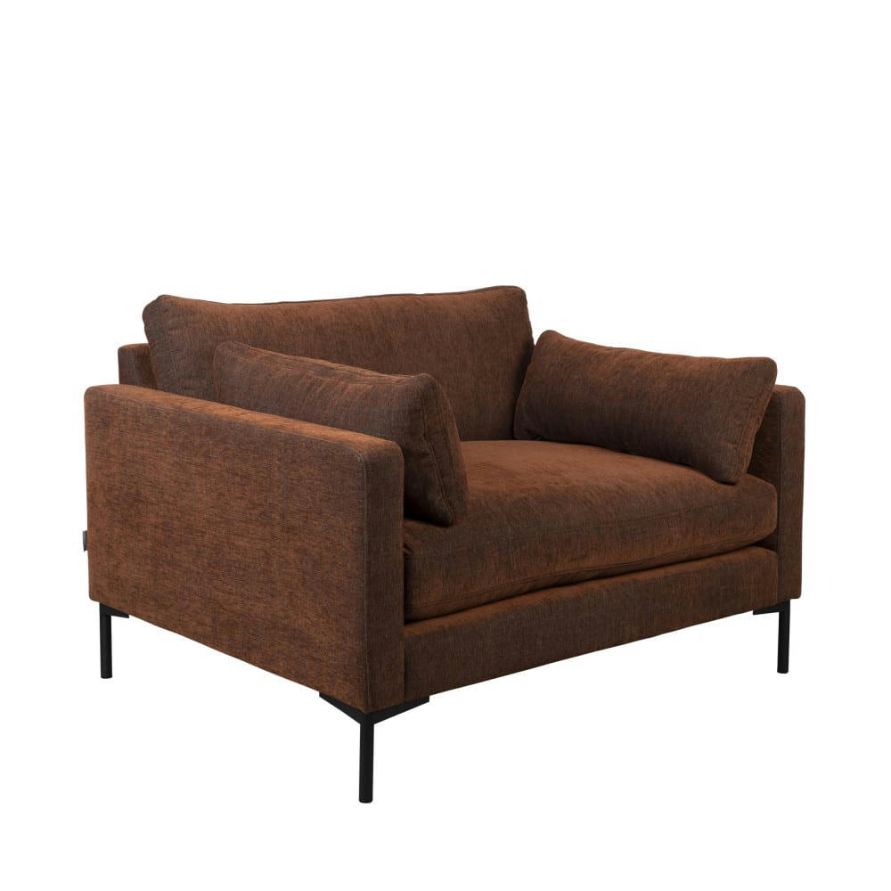 SUMMER - Fauteuil en tissu terracotta