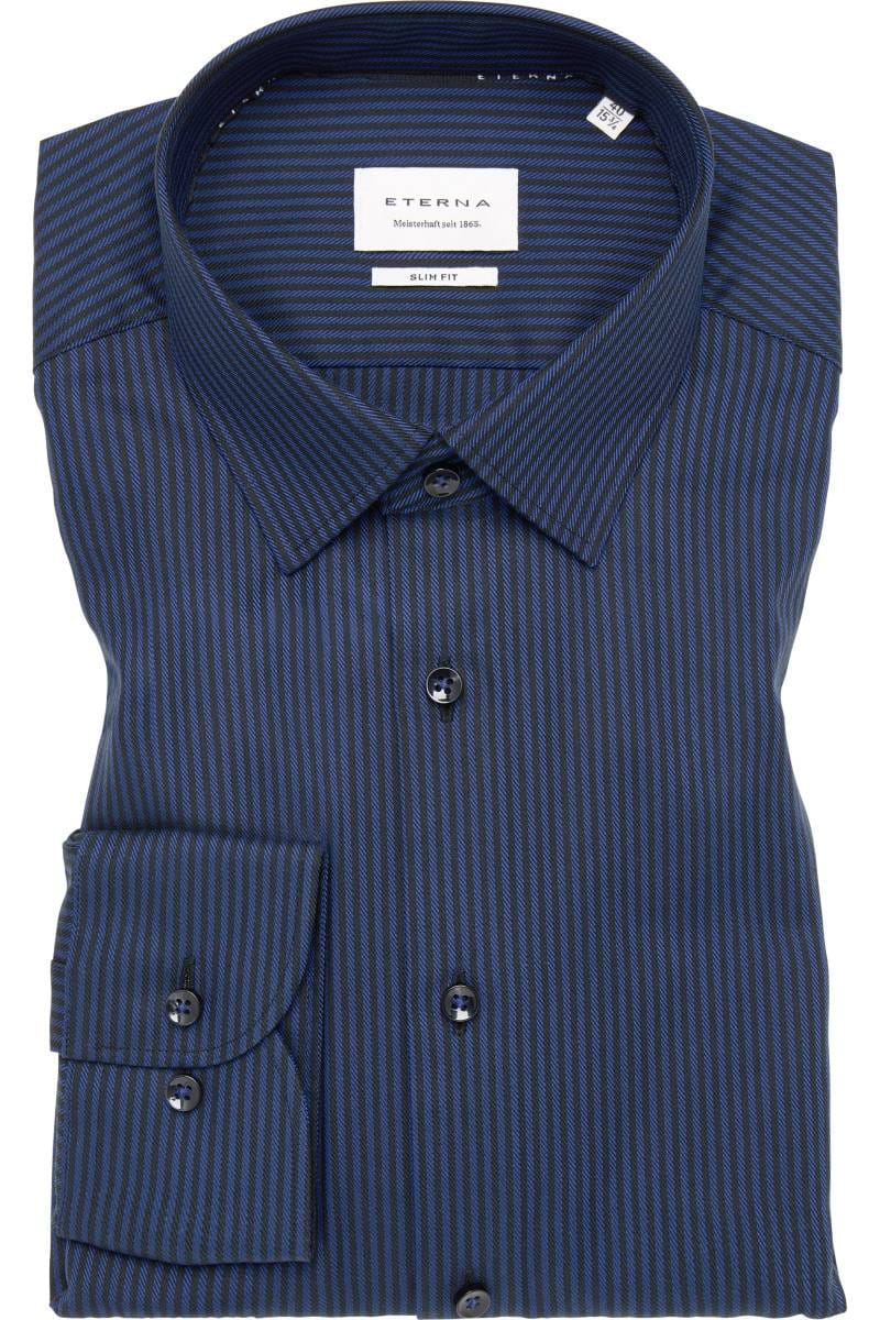 ETERNA Slim Fit Hemd marine, Gestreift