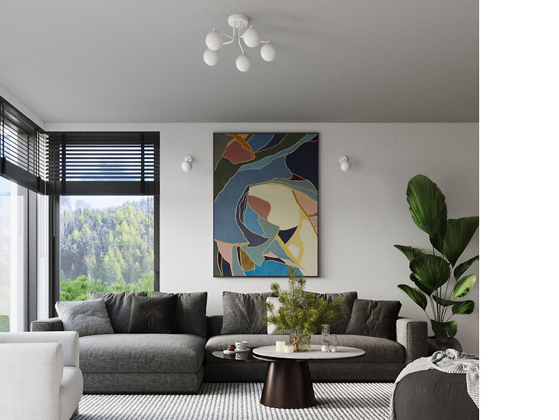 Lampa sufitowa Astral 5-punktowa stalowa biała