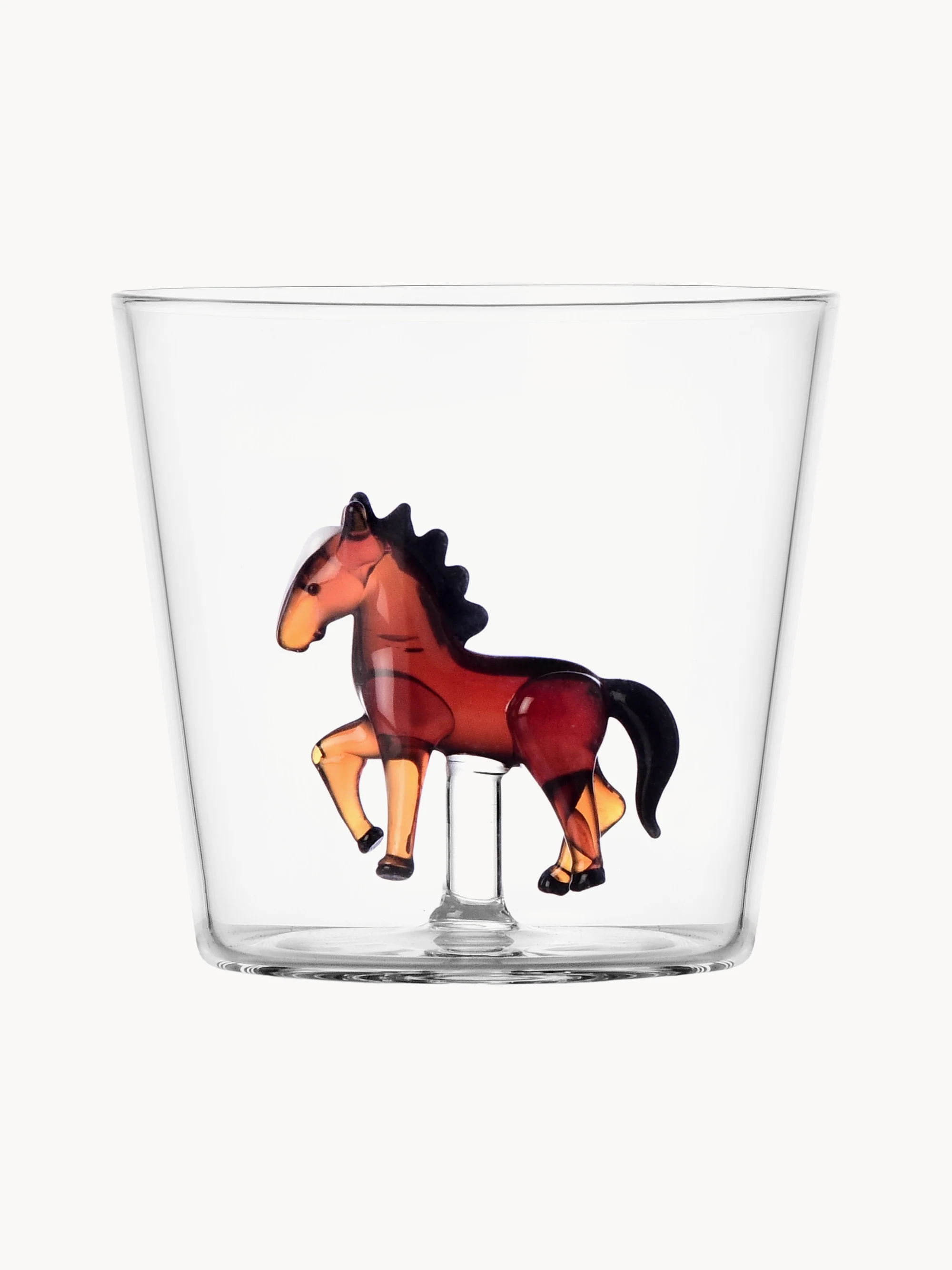 Handgefertigtes Borosilikat-Trinkglas Horse