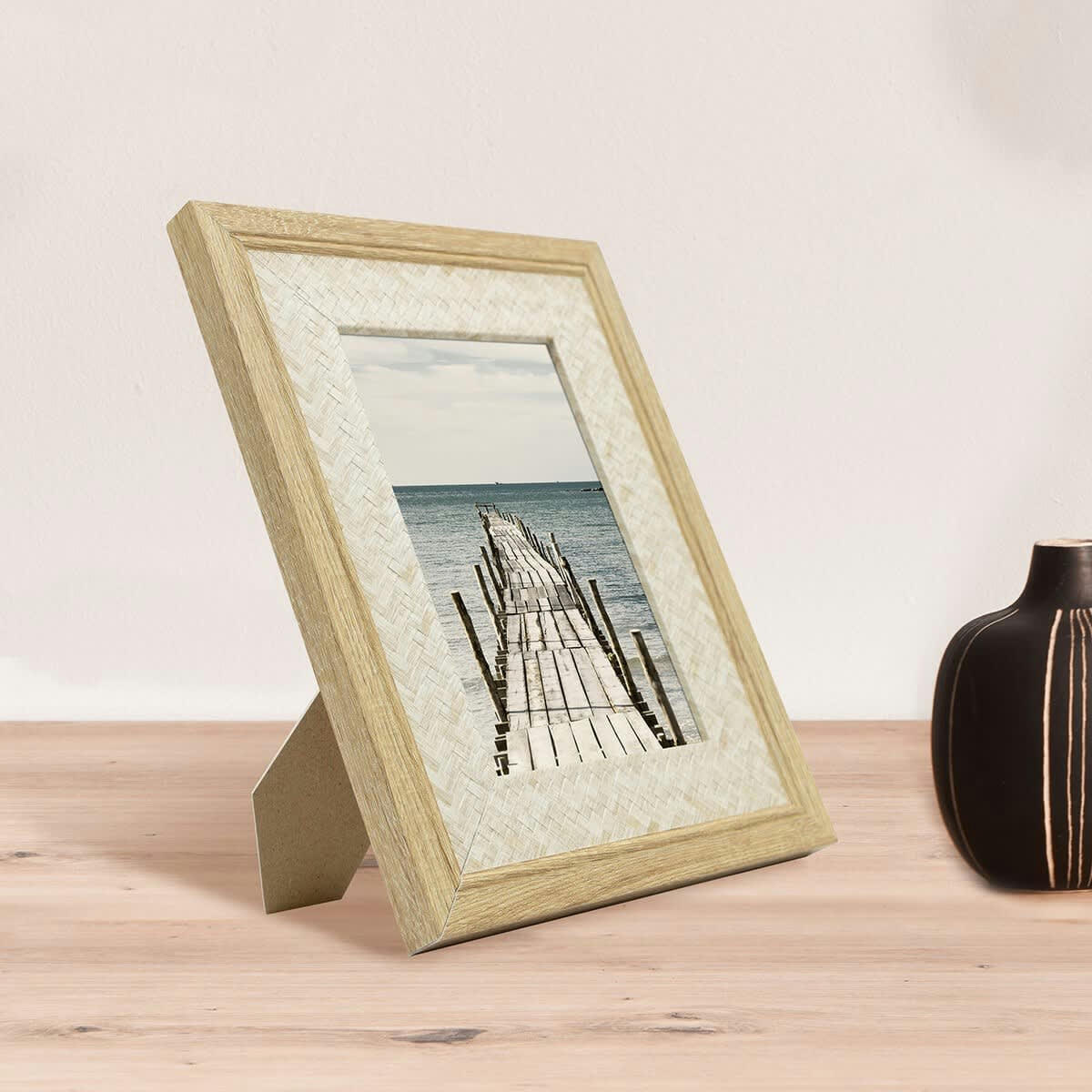 PALMA - Cadre photo bois 10X15 cm résine recyclée