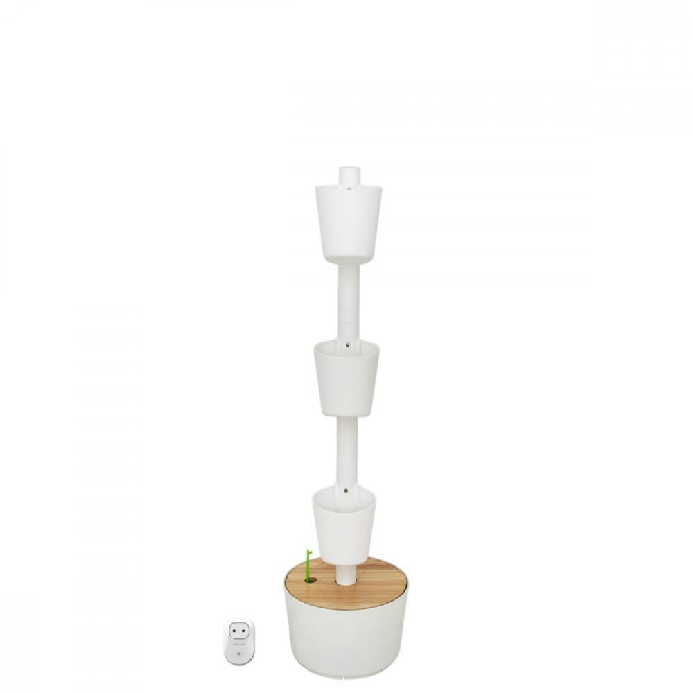 - Jardin d'intérieur 3 bacs blanc avec arrosage automatique wifi et