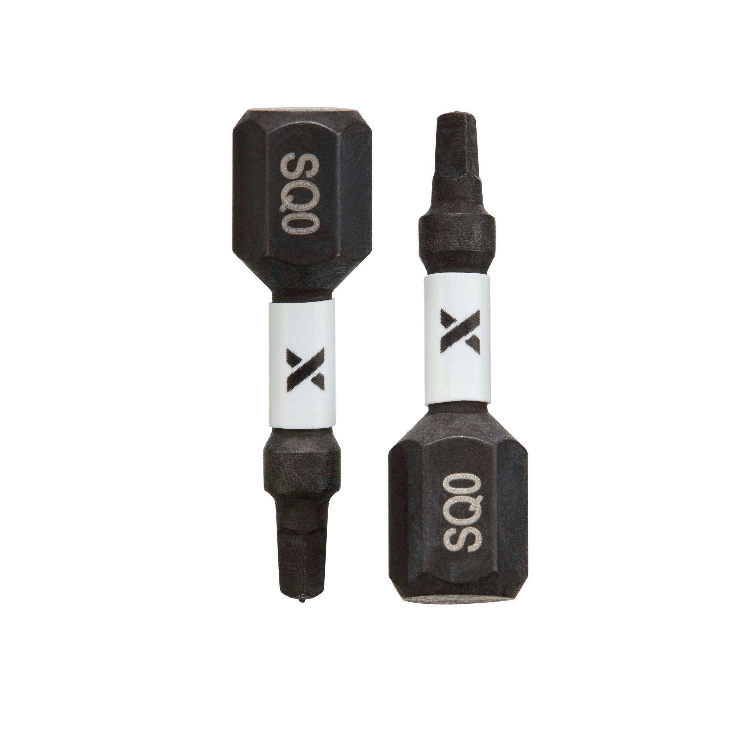 MAXIMUM SQ0 Square Screwdriver Bit, 1-in, 2-pk