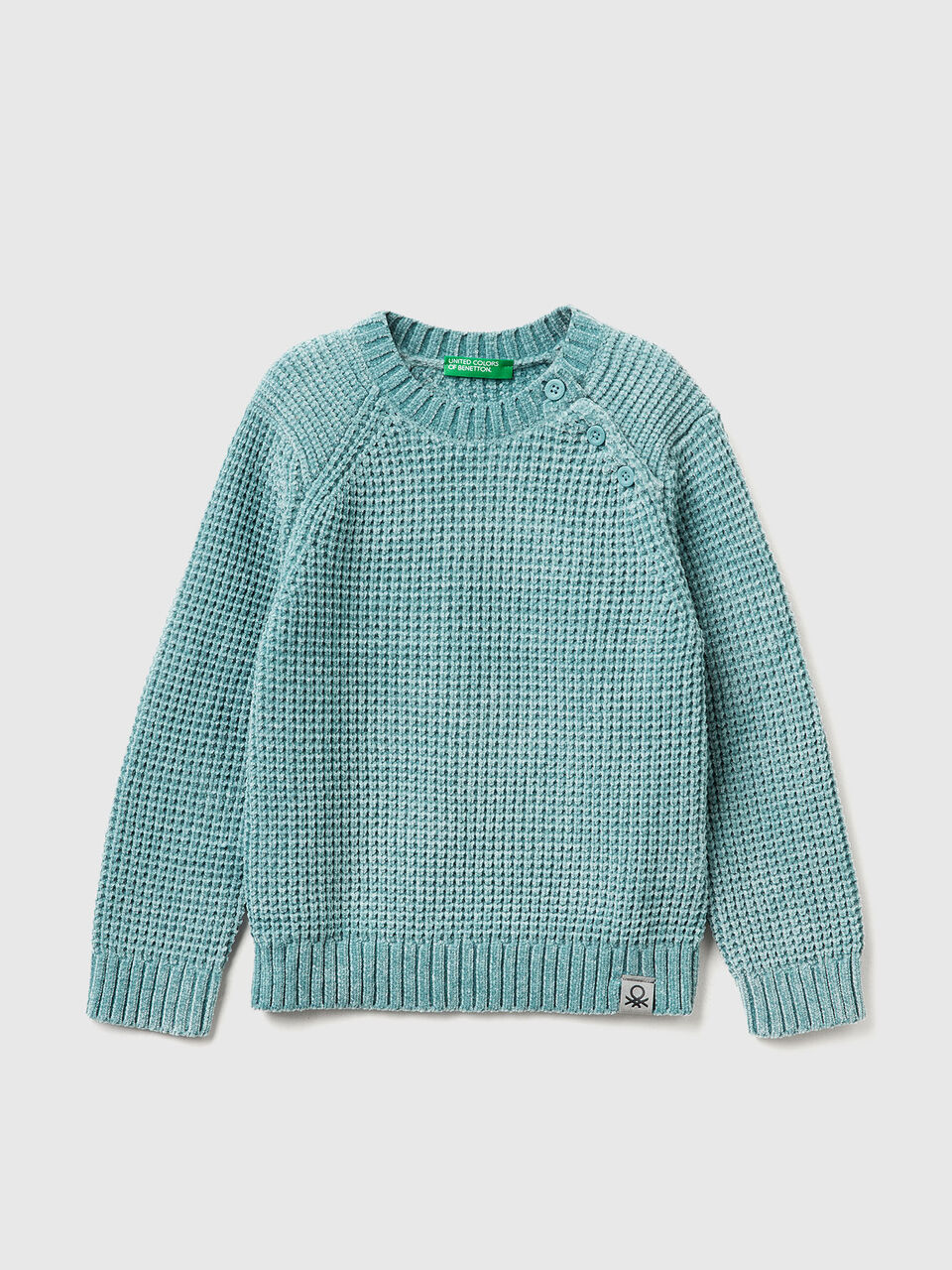 Chenille crew neck sweater