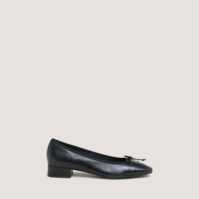 Ballerines à talonsen cuir noir | DADOU