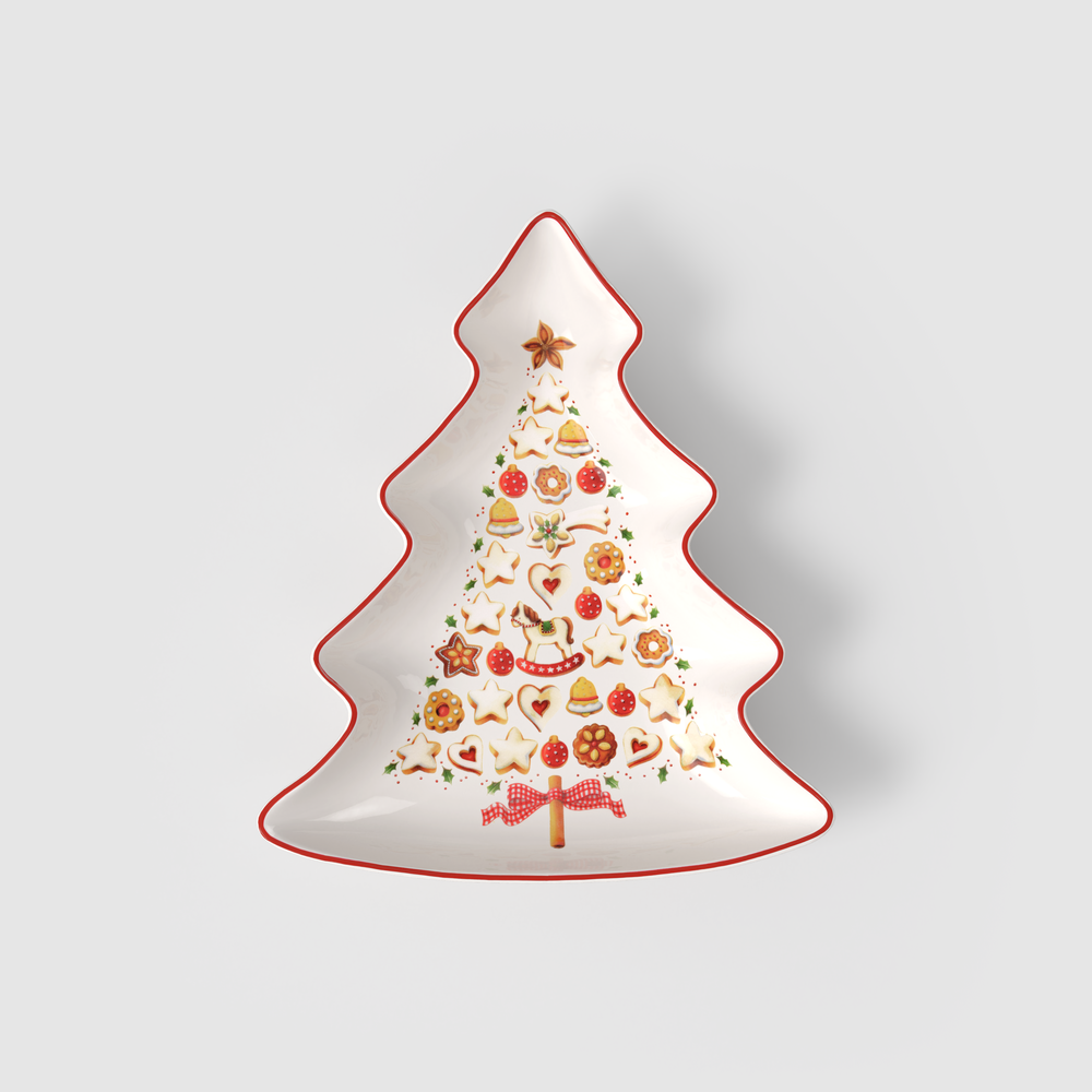 Winter Bakery Delight Bowl - Red, 8.8 oz, Premium Porcelain